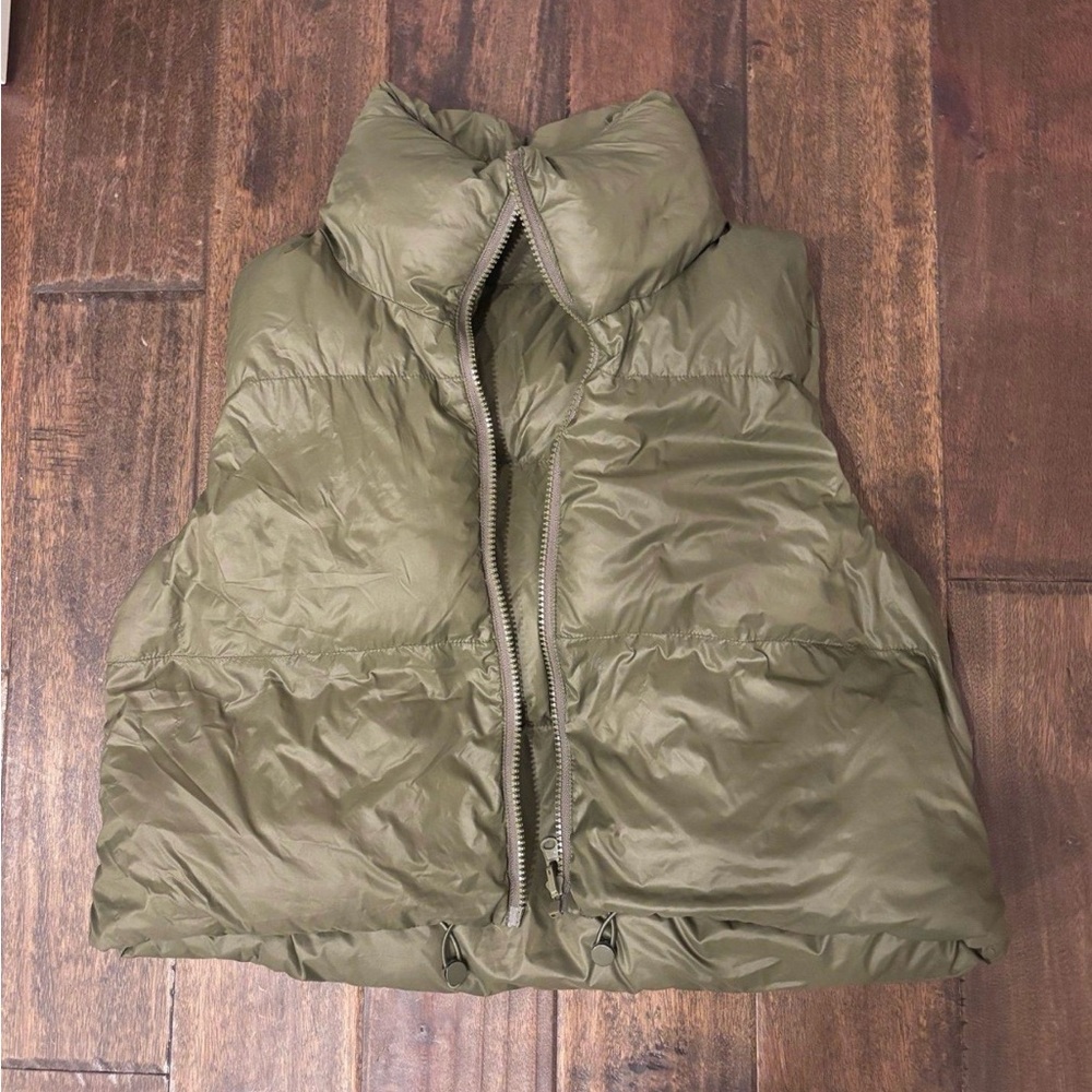 Olive Green Puffer Vest